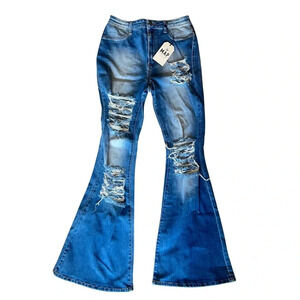 Flared Bell bottom distressed jeans!! Brand new- from MAPS